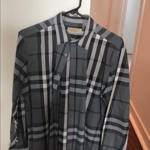 Burberry Check Dress Shirt - Size L